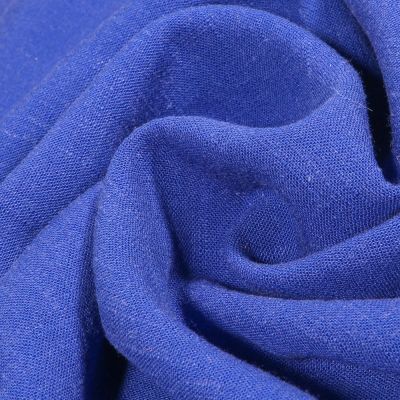 Tissu Viscose Lin lavé uni Bleu roi - Par 10 cm
