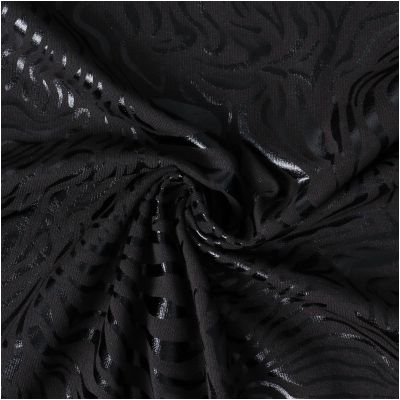 Tissu Jersey Milano Motifs brillants sur fond Noir - Par 10 cm