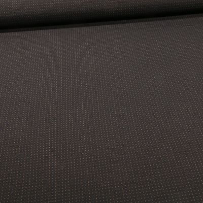 Tissu Bengaline Petits points ocre sur fond Noir - Par 10 cm