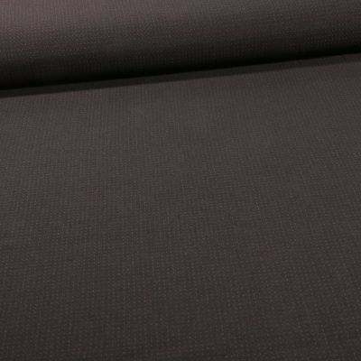 Tissu Bengaline Petits points brique sur fond Noir - Par 10 cm