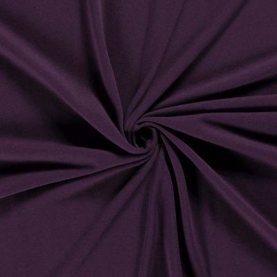 Tissu Sweat envers doudou uni Violet - Par 10 cm