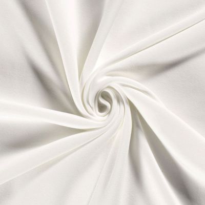 Tissu Sweat envers doudou uni Blanc cassé - Par 10 cm