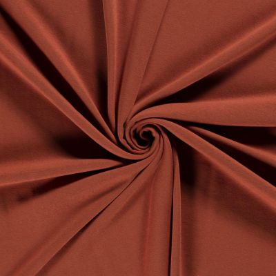 Tissu Sweat envers molletonné CosyMood uni Brique - Par 10 cm