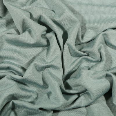Tissu Jersey Bambou uni Vert d&#039;eau - Par 10 cm