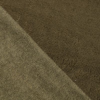 Tissu Micro Éponge Bambou Vert kaki - Par 10 cm
