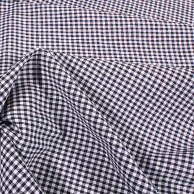 Tissu Seersucker Vichy Craftine Box Noir - Par 10 cm