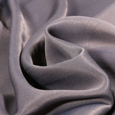 Tissu Viscose satiné uni Dimara Gris - Par 10 cm