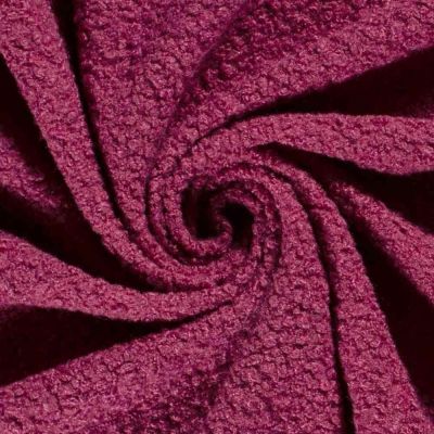 Tissu Fausse fourrure Bouclette Daphné uni Fuchsia - Par 10 cm