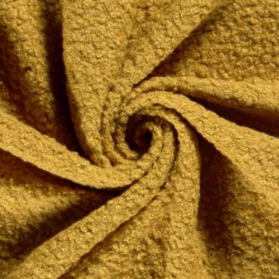 Tissu Lainage bouclette uni Moutarde - Par 10 cm