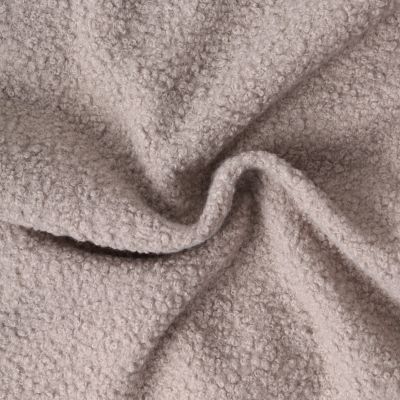 Tissu Fausse fourrure Bouclette Daphné uni Taupe - Par 10 cm