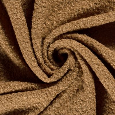 Tissu Bouclette Teddy uni Camel - Par 10 cm