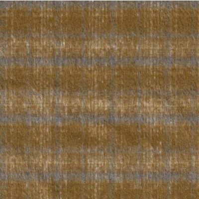 Tissu Jacquard Laine Carreaux Florano sur fond Marron noix - Par 10 cm