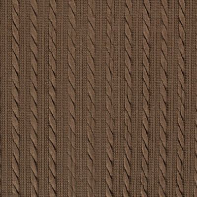 Tissu Maille torsadé en relief uni Vert kaki - Par 10 cm