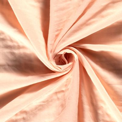 Tissu Lange mélangé uni Saumon - Par 10 cm