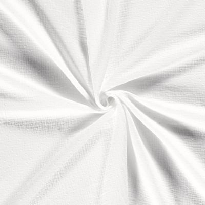 Tissu Double gaze Plumetis uni Blanc pur - Par 10 cm