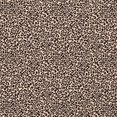 Tissu Jersey Coton Panthère Lou sur fond Beige - Par 10 cm