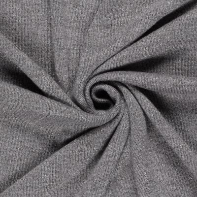 Tissu Maille Jersey Lurex uni Gris - Par 10 cm