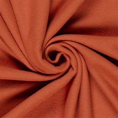 Tissu Polaire tout doux uni Brique - Par 10 cm