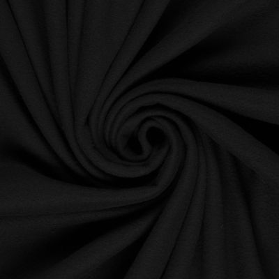 Tissu Micro Polaire tout doux uni Noir - Par 10 cm