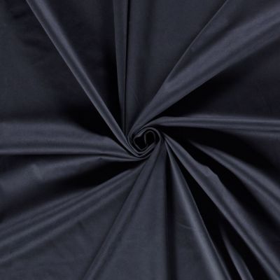 Tissu Suédine extensible  Elora aspect daim uni Bleu marine - Par 10 cm