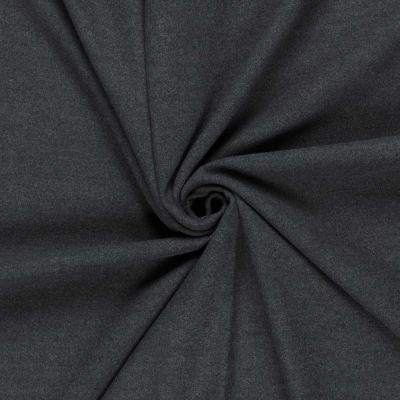 Tissu Drap de manteau  Cœur de Laine uni Gris foncé - Par 10 cm