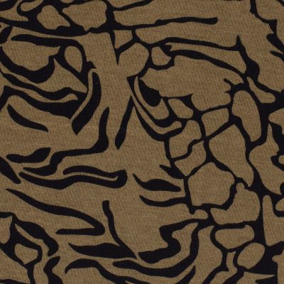 Tissu Jersey Polyviscose Motifs destructurés sur fond Beige - Par 10 cm