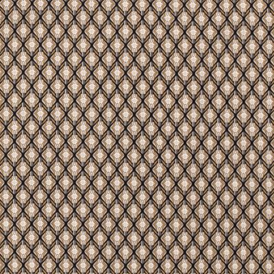 Tissu Bengaline Viscose motifs abstraits sur fond Noir - Par 10 cm