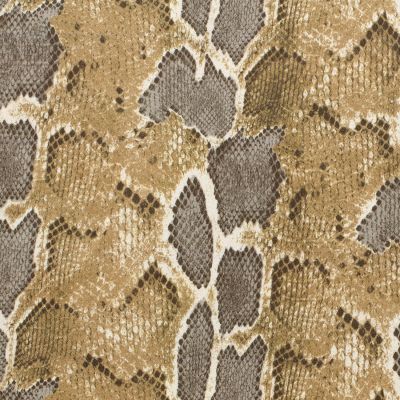 Tissu Suédine extensible Snake sur fond Beige - Par 10 cm