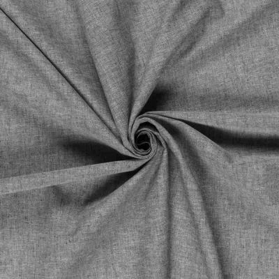 Tissu Chambray Lin coton Gris chiné - Par 10 cm