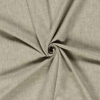 Tissu Chambray Lin Coton Chevrons Vert kaki clair - Par 10 cm