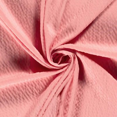 Tissu Viscose Bubble légèrement extensible uni Rose - Par 10 cm