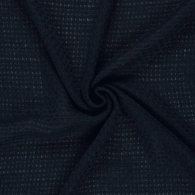 Tissu Tweed Charlotte uni Bleu marine - Par 10 cm