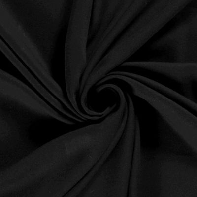 Tissu Viscose  Tahliah uni Noir - Par 10 cm