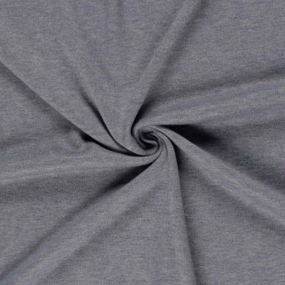 Tissu Maille Jersey Viscose chiné sur fond Bleu gris - Par 10 cm