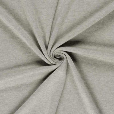 Tissu Maille Jersey Viscose chiné sur fond Gris perle - Par 10 cm