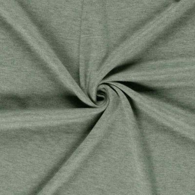 Tissu Maille Jersey Viscose Vert chiné - Par 10 cm