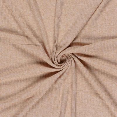 Tissu Maille côtelé Céliane uni  pailleté  Rose - Par 10 cm
