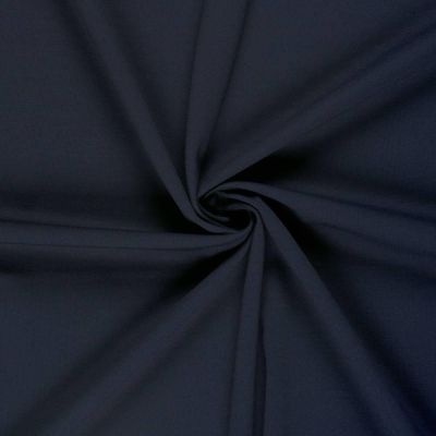 Tissu Jersey piqué lourd de viscose James uni Bleu marine - Par 10 cm