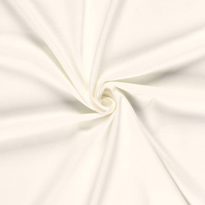 Tissu Jersey piqué lourd de viscose James uni Blanc cassé - Par 10 cm
