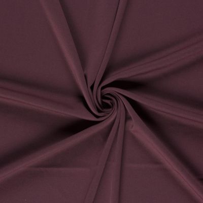 Tissu jersey crêpe uni Melissa Aubergine - Par 10 cm