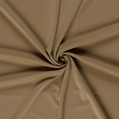 Tissu jersey crêpe uni Melissa Camel - Par 10 cm
