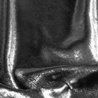 Tissu Satin Lamé uni Argent - Par 10 cm