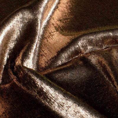 Tissu Satin Lamé uni Cuivre - Par 10 cm