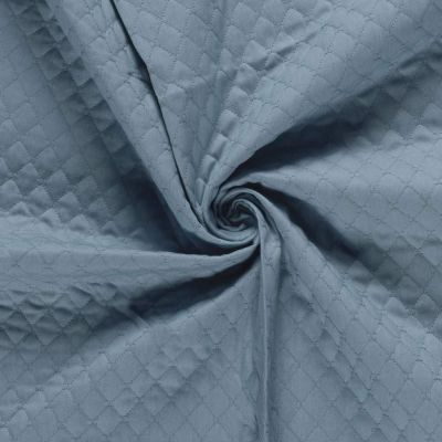 Tissu Chambray Coton Matelassé Bleu clair - Par 10 cm