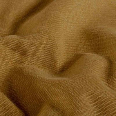 Tissu Toile Canvas d&#039;ameublement uni Ocre - Par 10 cm