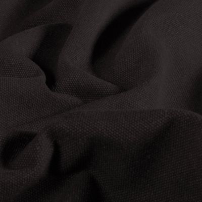 Tissu Toile Canvas d&#039;ameublement uni Noir - Par 10 cm