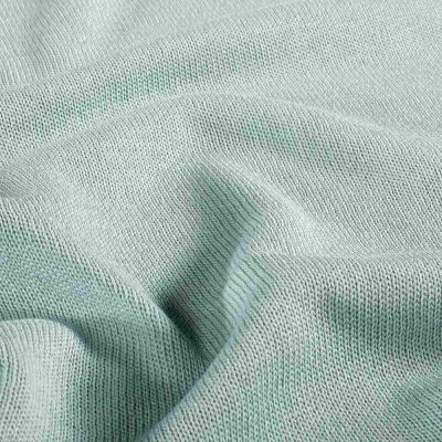 Tissu Jersey Maille Coton uni Bleu clair - Par 10 cm