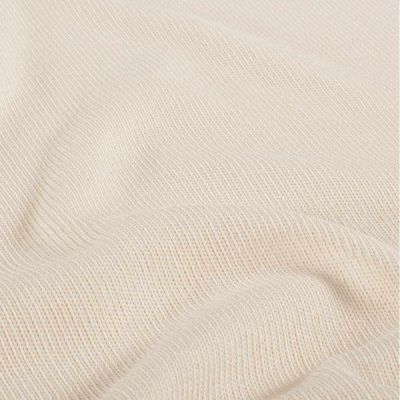 Tissu Jersey Maille Coton uni Ecru - Par 10 cm