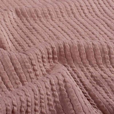 Tissu Jersey Bord Côte stretch Romy uni Mauve clair - Par 10 cm