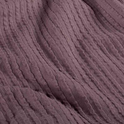 Tissu Jersey Bord Côte stretch Romy uni Mauve - Par 10 cm